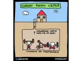 Schemat pompy ciepła: siłownia do pompowania, gdzie wytworzone ciepło unosi się do góry.