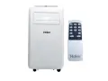 Biały klimatyzator Haier 3.5 kW z pilotem, gotowy do zapewnienia komfortu w gorące dni.