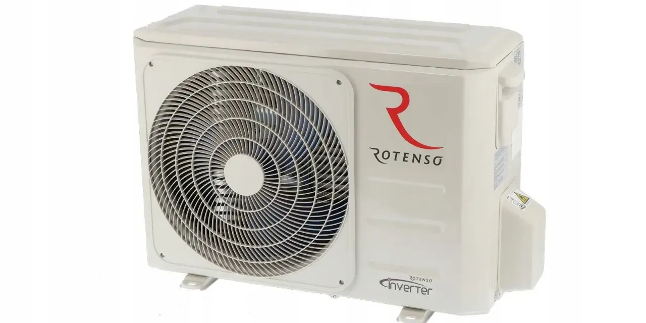 Jednostka zewnętrzna klimatyzatora Rotenso Versu Mirror 3,5 kW z technologią Inverter.