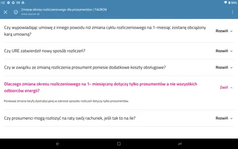 Zmiana okresu rozliczeniowego na 1-miesięczny w Tauronie. FAQ dla prosumentów.