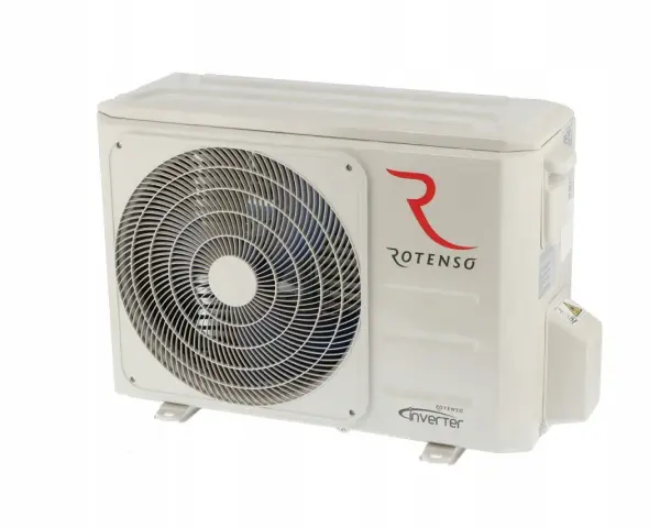 Jednostka zewnętrzna klimatyzatora Rotenso Versu Mirror 3,5 kW z technologią Inverter.