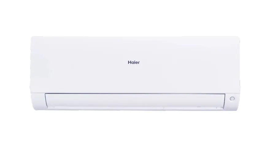 Biała, matowa jednostka klimatyzacyjna Haier Flexis Plus.