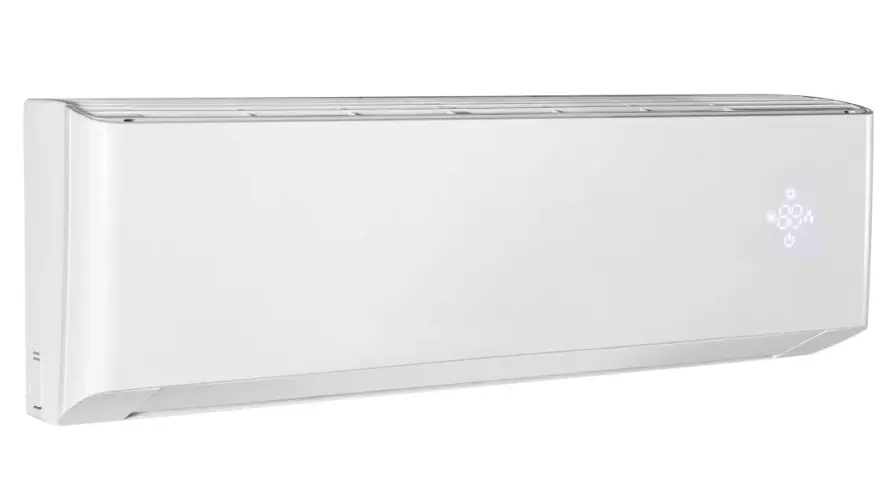 Klimatyzator Gree Amber Prestige 5kW, biały, z dyskretnym wyświetlaczem LED.
