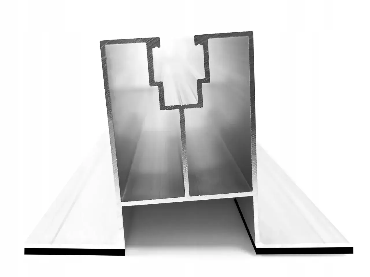 Aluminiowy mostek na blachodachówkę, profil H, gotowy do montażu.