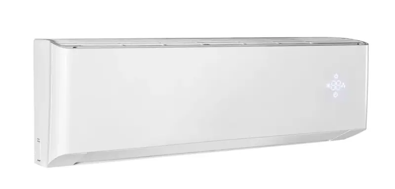Klimatyzator Gree Amber Prestige 5kW, biały, z dyskretnym wyświetlaczem LED.